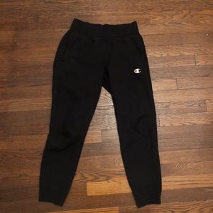 Champion Reverse Weave Black Joggers Sweatpants